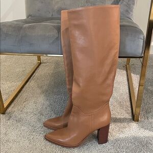Vince Camuto Tan Leather Knee-High Boots - New